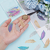36Pcs 3 Styles 201 Stainless Steel Filigree Pendants STAS-WR0001-14-3