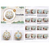 DIY Embroidery Temari Ball Keychain Kits DIY-I064-A06-7