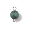 Frosted Resin Imitation Cat Eye Links Connector Charms PALLOY-JF04166-02-3