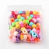 Opaque Acrylic European Large Hole Beads X-PL338-5