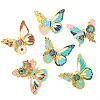 6Pcs 6 Styles Rack Plating Alloy Enamel Big Pendants ENAM-TA0002-76-2