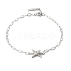 S925 Sterling Silver Micro Pave Cubic Zirconia Link & Charm Bracelets for Women BJEW-K276-02P-4