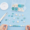 ARRICRAFT 90Pcs 8 Styles Dyed Synthetic Turquoise Beads TURQ-AR0001-30-4