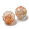Transparent Crackle Glass Beads GLAA-D012-02D-4