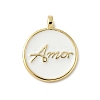 Brass Enamel Pendants KK-C110-26G-01-1