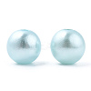 Spray Painted ABS Plastic Imitation Pearl Beads OACR-T015-05B-07-2