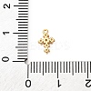 Brass Micro Pave Clear Cubic Zirconia Charms KK-V016-22D-G-3