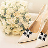2 Pairs 2 Colors Glass Rhinestone Shoe Decorations AJEW-GO0001-88-6