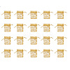 20Pcs Gold Stamping Rose Printed Organza Drawstring Bags OP-FP0001-01-4