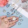 12Pcs 3 Colors 304 Stainless Steel Link Rings STAS-SZ0002-92-3