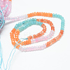 Natural White Jade Bead Strands G-R343-2x4-34-3