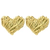 Ion Plating(IP) 304 Stainless Steel Heart Stud Earrings EJEW-I312-06G-2