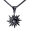 304 Stainless Steel Sun Pendant Box Chain Necklaces for Men FS-WG74900-04-1