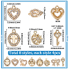 32Pcs 8 Styles Alloy Rhinestone Pendants Sets ALRI-SC0001-56-2