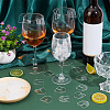 50Pcs Arch Acrylic Wine Glass Tags FIND-NB0013-02A-4