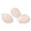 Natural Rose Quartz Carved Hedgehog Statues Ornament DJEW-C019-03D-1
