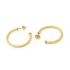 PVD Vacuum Plating 304 Stainless Steel Ring Stud Earrings EJEW-D057-01G-2