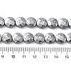 Electroplated Natural Lava Rock Beads Strands G-A256-F01-01B-4