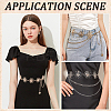 2Pcs 2 Colors Alloy Link Chain Belts AJEW-GF0009-21B-5