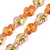 Electroplate Transparent Glass Beads Strands EGLA-N055-04A-08-1