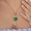 8Pcs 2 Style Brass Micro Pave Clear Cubic Zirconia Pendants KK-BC0010-32-4