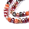 Electroplate Glass Beads Strands X-EGLA-N002-12F-3