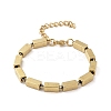 304 Stainless Steel Cuboid Link Chain Bracelets for Women BJEW-F488-15G-2