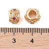 Sakura Cherry Blossom Flower Hollowed European Beads KK-B100-019G-3