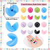 128Pcs 8 Colors Opaque Acrylic Bead OACR-SP0001-45-2