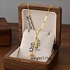 304 Stainless Steel Initial Pendant with Dice Tassel Necklaces FS-WGD823D-09-1