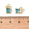 Brass Micro Pave Cubic Zirconia Charms KK-A259-36G-3