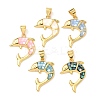 Brass Enamel Pendants KK-H534-01C-G-1