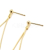 925 Sterling Silver Long Chain Tassel Dangle Stud Earrings for Women EJEW-P195-05LG-2