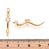 Brass Micro Pave Clear Cubic Zirconia Pendants KK-T078-01G-04-4