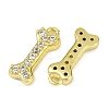 Brass Micro Pave Clear Cubic Zirconia Pendants LS-KK-L238-03G-2