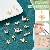 12Pcs 6 Styles Brass Cubic Zirconia Pendants KK-BC0013-60-4
