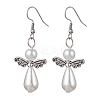 Platinum Alloy & Plastic Dangle Earrings EJEW-JE05599-01-1