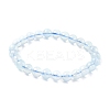 Natural Aquamarine Round Bead Stretch Bracelets for Men Women BJEW-U034-01C-03-4