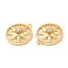 Brass Micro Pave Cubic Zirconia Charms KK-F855-12G-2