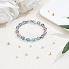 Two Tone Transparent Spray Painted Acrylic Corrugated Beads ACRP-FH0001-01-5