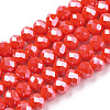 Electroplate Glass Beads Strands EGLA-A044-P8mm-A03-1