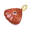 Natural Red Jasper Carved Pendants G-G330-02G-09-2