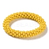 Crochet Glass Beads Braided Stretch Bracelet BJEW-S144-002E-13-1