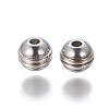 Tarnish Resistant 201 Stainless Steel Grooved Beads LS-STAS-P239-04P-1