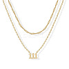 304 Stainless Steel Figure Pendant Double Layer Necklaces for Women FS-WGF1C2D-01-1