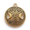 Tibetan Style Hollow Alloy Pendants LS-TIBEP-F075-01AG-RS-1