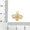 Brass Micro Pave Clear Cubic Zirconia Charms CU-CBAD306-07G-3