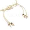 Sunflower Alloy Enamel Charms Braided Bracelets BJEW-A016-01B-3