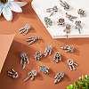 20Pcs 10 Styles Tibetan Style Alloy European Dangle Charms FIND-KS0001-30-5