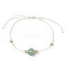 Natural Green Aventurine Bead Braided Bead Bracelets BJEW-JB11977-2